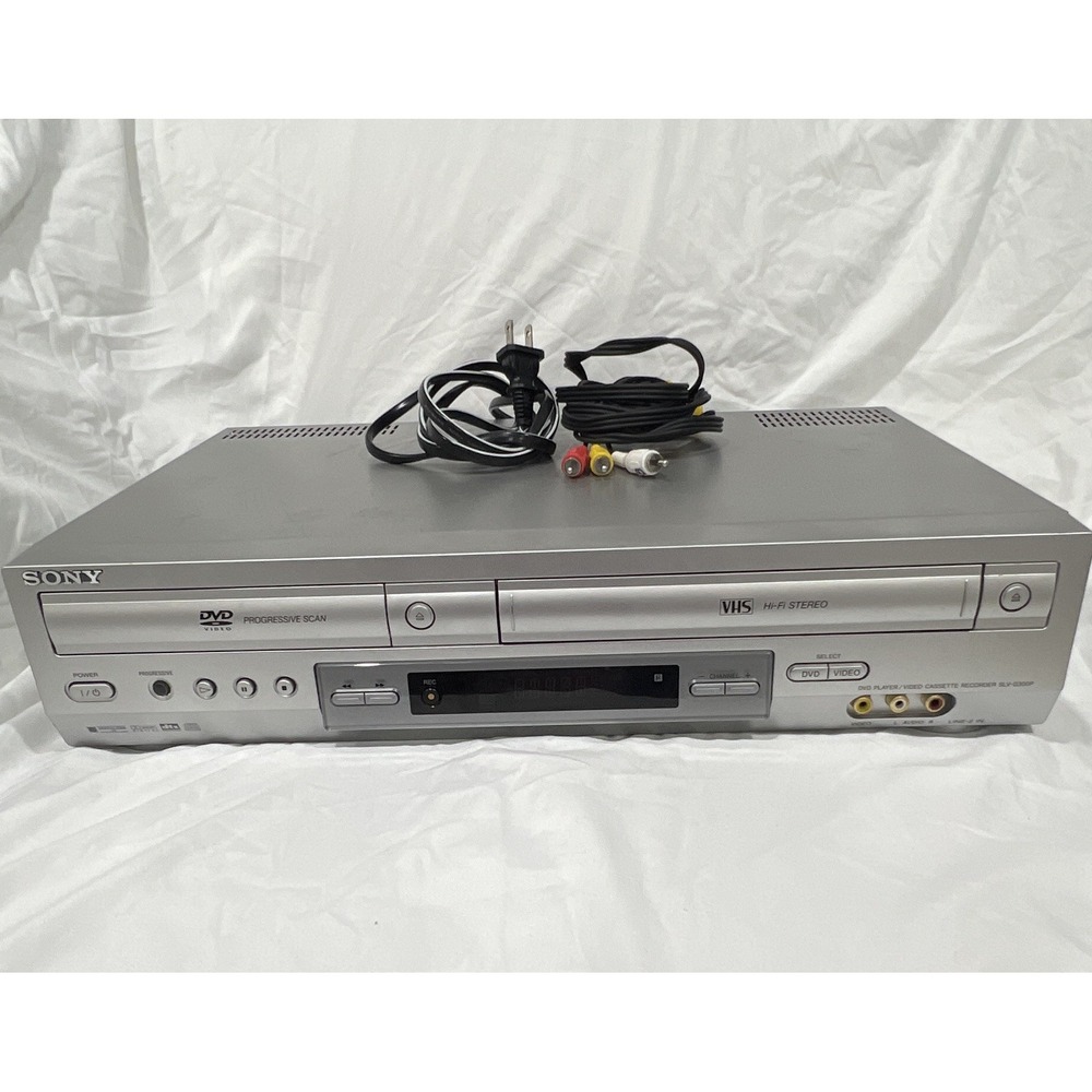 Sony SLV-D300P DVD Player VCR Player Combo Silver (No Remote) Tested Works - Picture 4 of 14